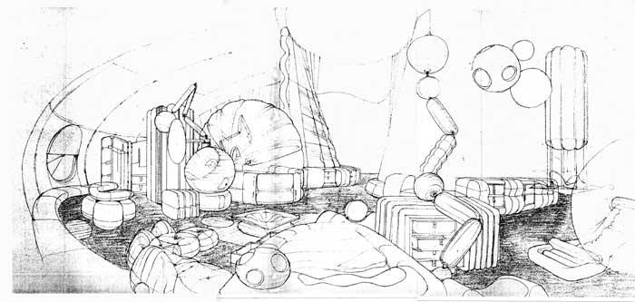 A drawing by Jean-Paul Jungmann in the HABITER PNEUMATIQUE May 1967 proposal. The whole interior architecture and furniture was built with inflatables. The 1960s utopian approach to the inflatable as a critical medium is an important source of inspiration for my project. A drawing by Jean-Paul Jungmann in the HABITER PNEUMATIQUE May 1967 proposal. The whole interior architecture and furniture was built with inflatables. The 1960s utopian approach to the inflatable as a critical medium is an important source of inspiration for my project.